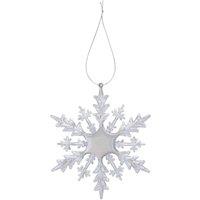 VFM e-Store Christmas Snowflake Hanging Decoration 21cm x 20cm Silver X 1 | Size: 21 cm x 20 cm