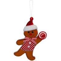 VFM e-Store Christmas Ginger Bread Man Hanging Decoration 31cm x 7cm Red X 1 | Size: 31 cm x 7 cm
