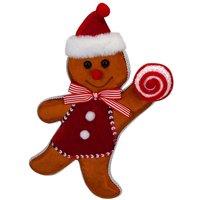 VFM e-Store Christmas Ginger Bread Man Hanging Decoration 31cm x 7cm Red X 1 | Size: 31 cm x 7 cm