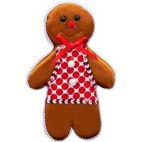 VFM e-Store Christmas Ginger Bread Woman Hanging Decoration 20cm x 13cm Red X 1 | Size: 20 cm x 13 cm