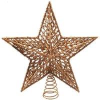 VFM e-Store Christmas Star Tree Decoration 33cm x 29cm Gold X 1 | Size: 33 cm x 29 cm
