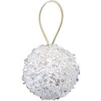 VFM e-Store Christmas Hanging Ball Decoration 13cm x 8cm Gold X 1 | Size: 13 cm x 8 cm