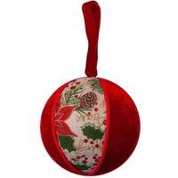 VFM e-Store Christmas Hanging Ball Decoration 21cm x 13cm Red X 1 | Size: 21 cm x 13 cm