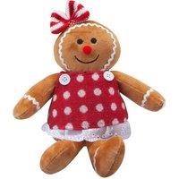 VFM e-Store Christmas Gingerbread Woman Decoration 18cm x 19cm Red X 1 | Size: 18 cm x 19 cm