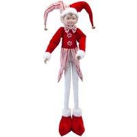 VFM e-Store Christmas Standing Elf Decoration 66cm x 14cm Red X 1 | Size: 66 cm x 14 cm