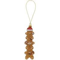 VFM e-Store Christmas Gingerbread Man Stack Decoration 18cm x 5cm Brown X 1 | Size: 18 cm x 5 cm