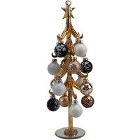 VFM e-Store Christmas Glass Bauble Tree Decoration 36cm x 12cm Gold X 1 | Size: 36 cm x 12 cm
