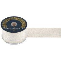 VFM e-Store Christmas Ribbon Garland 6cm x 10cm Gold X 1 | Size: 6 cm x 10 cm