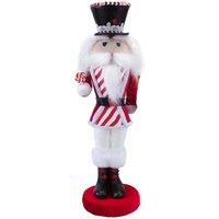 VFM e-Store Christmas Nutcracker Decoration 41cm x 13cm White X 1 | Size: 41 cm x 13 cm