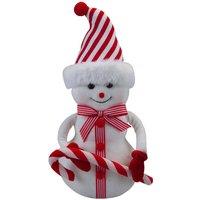 VFM e-Store Christmas Snowman Decoration 32cm x 13cm White X 1 | Size: 32 cm x 13 cm