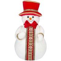 VFM e-Store Christmas Snowman Decoration 39cm x 20cm White X 1 | Size: 39 cm x 20 cm