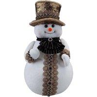 VFM e-Store Christmas Snowman Decoration 39cm x 20cm White X 1 | Size: 39 cm x 20 cm