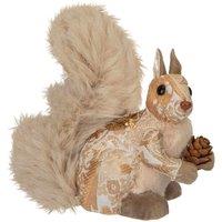 VFM e-Store Christmas Squirrel Decoration 16cm x 9cm Gold X 1 | Size: 16 cm x 9 cm
