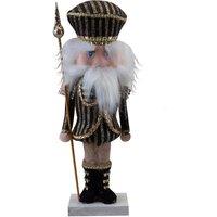 VFM e-Store Christmas Nutcracker Decoration 32cm x 12cm Black X 1 | Size: 32 cm x 12 cm