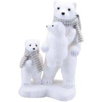 VFM e-Store Christmas Polar Bear Decoration 35cm x 21cm White X 1 | Size: 35 cm x 21 cm