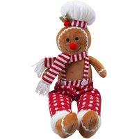 VFM e-Store Christmas Gingerbread Man Decoration 62cm x 22cm Red X 1 | Size: 62 cm x 22 cm