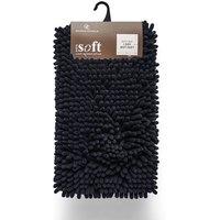 GAVENO CAVAILIA Miami Chenille Loop Bath Mat in Black