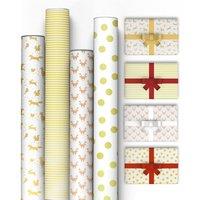 Kraft & Co 4 pack 69cm x 8M Gift Wrapping Paper, for Gift Arts & Crafts (Pure)