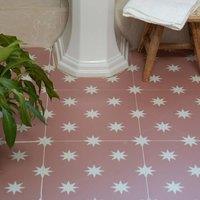 Quadrostyle Starry Night Rose Wall & Floor Tile Vinyl Stickers pack of 4 in Pink | Size: 300mm x 300mm