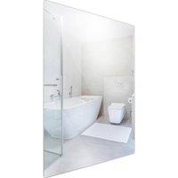 Harbour Housewares Self Adhesive Glass Wall Mirror - 30 x 40cm in Silver | Size: 30 x 40 cm