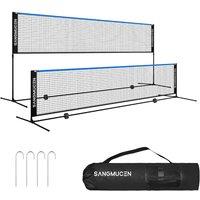Gr8 Home Blue Black 4m Badminton Net Post Set