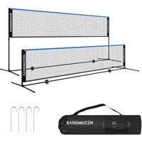 Gr8 Home Blue Black 5m Badminton Net Post Set