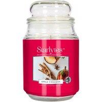 Starlytes Apple Cinnamon Scented Candle Jar 18oz in Red