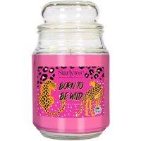 Starlytes Born to Be Wild Scented Candle Jar 18oz in Pink