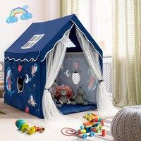Costway Kids Play Tent Indoor Playhouse Tent Children Play Castle in Blue