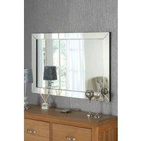 Yearn Mirrors Contemporary Angled Wall Mirror 120x80cm in Black | Size: 120x80 cm
