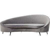 Orsina Hasina Three Seat Velvet Sofa in Grey | Size: 3 Seater