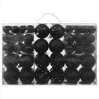 Berkfield Home 100 Piece Christmas Ball Set Black