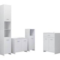 Berkfield Home 4 Piece Bathroom Furniture Set White