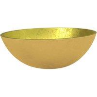 Berkfield Home Basin Glass 50x37x14 cm Gold | Size: 50 x 37 x 14 cm