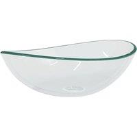 Berkfield Home Basin Tempered Glass 54.5x35x15.5 cm Transparent in Clear