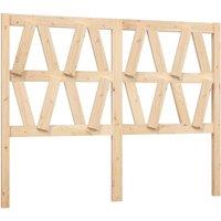 Berkfield Home Bed Headboard 126x4x100 cm Solid Wood Pine in Brown | Size: 126 x 4 x 100 cm
