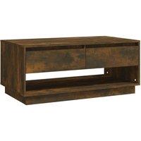 Berkfield Home Coffee Table Smoked Oak 102.5x55x44 cm Engineered Wood in Brown