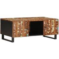 Berkfield Home Coffee Table 100x54x40 cm Solid Wood Reclaimed&Engineered Wood in Brown | Size: 100 x 54 x 40 cm