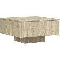 Berkfield Home Coffee Table Sonoma Oak 60x60x31.5 cm Engineered Wood in Light Brown