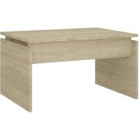 Berkfield Home Coffee Table Sonoma Oak 68x50x38 cm Engineered Wood in Light Brown | Size: 68 x 50 x 38 cm