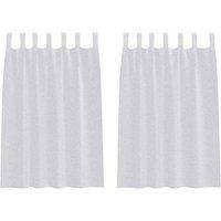 Berkfield Home Curtains with Curtains 2 pcs Light gray 140 x 140 cm Polyester in Light Grey