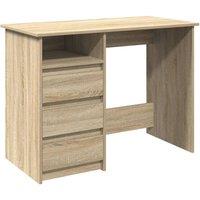 Berkfield Home Desk Sonoma Oak 102x50x75 cm Engineered Wood in Light Brown | Size: 102 x 50 x 75 cm