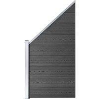 Berkfield Home Fence Panel Set WPC 619x in Black