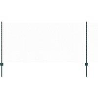 Berkfield Home Fence Posts 11 pcs U-Channel Green 100 cm Steel, Hexagon Fence Gr