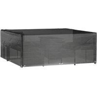 Berkfield Home Garden Furniture Cover 16 Eyelets 250x250x90 cm Square in Black | Size: 250 x 250 x 90 cm