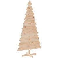 Berkfield Home Wooden Christmas Tree for Decoration 180 cm Solid Wood Pine in Light Brown