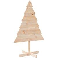 Berkfield Home Wooden Christmas Tree for Decoration 110 cm Solid Wood in Light Tan