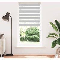 Berkfield Home Zebra Blind Light Grey 100x200 cm Fabric Width 95.9 cm Polyester