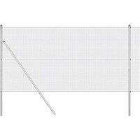 Berkfield Home Welded Wire Fence with 13 Posts 1.4x50 m Galvanised Steel in Silver