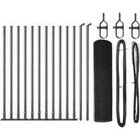 Berkfield Home Welded Wire Fence with 13 Flanged Posts Grey 0.4x25 m Steel